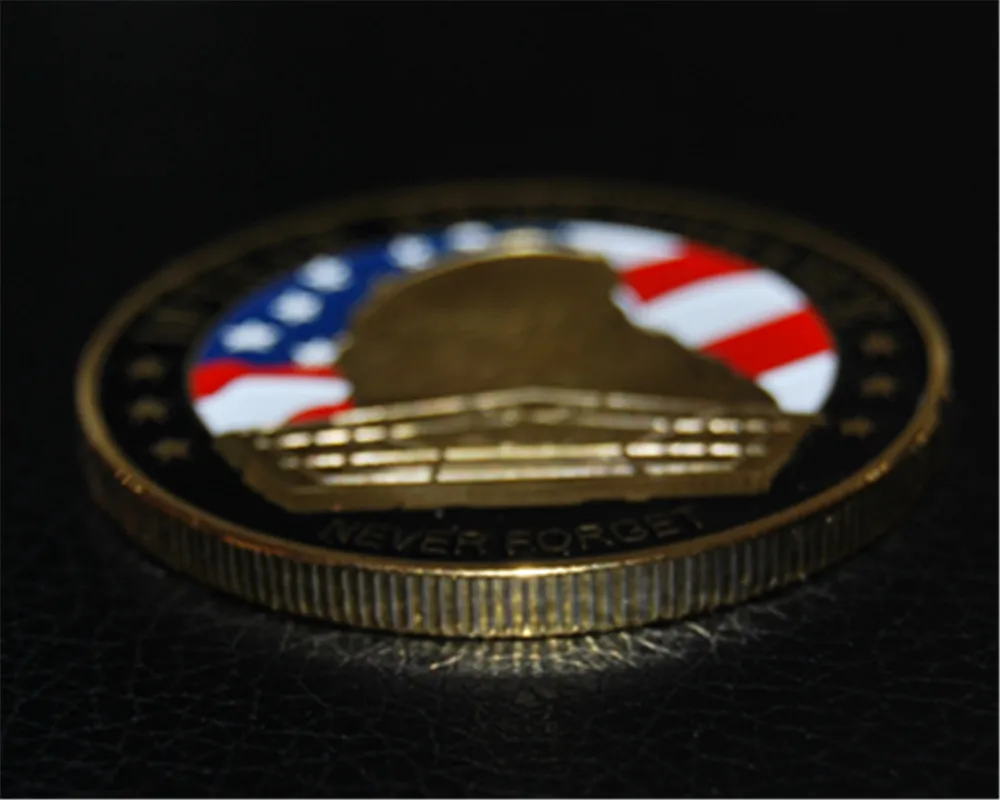 Бесплатная доставка 5 шт./лот 911-всегда помните что единая монета We Stand Challenge Coin |