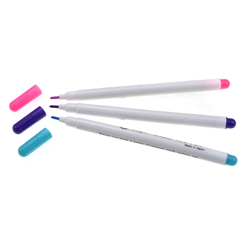 

3 Pcs/set Stitch Markers Soluble Cross Stitch Water Erasable Pens Grommet Ink Fabric Marking Pens DIY Needlework Sewing Tools