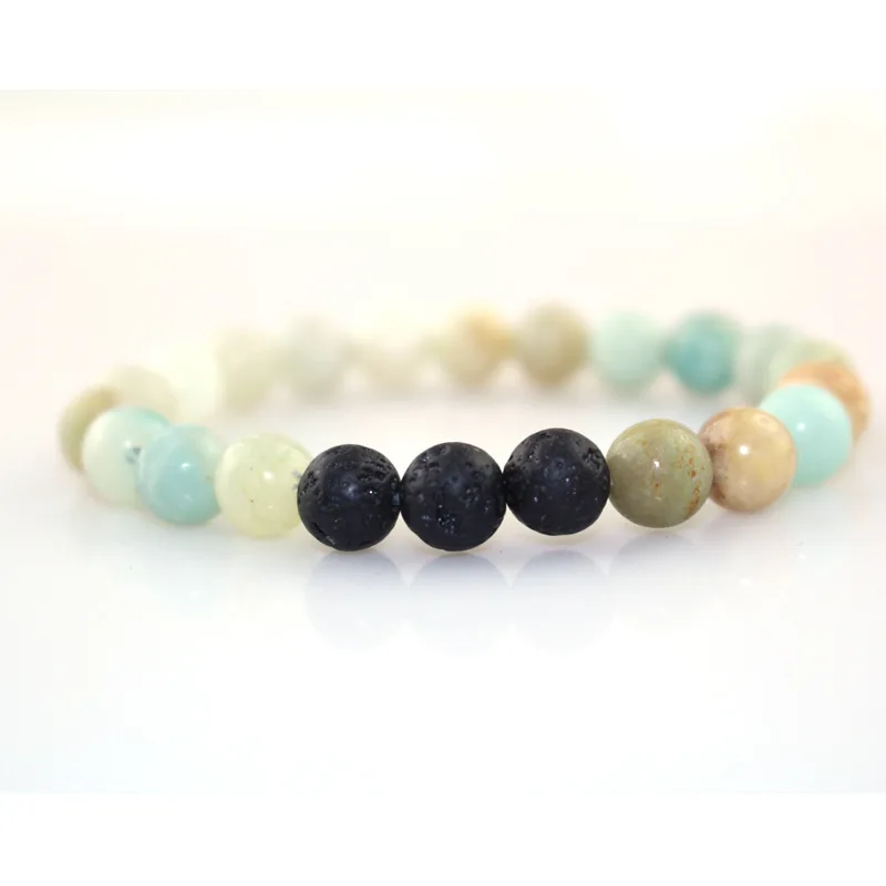 2018 новый красочный матовый камень Йога Энергетический Браслет винтажный