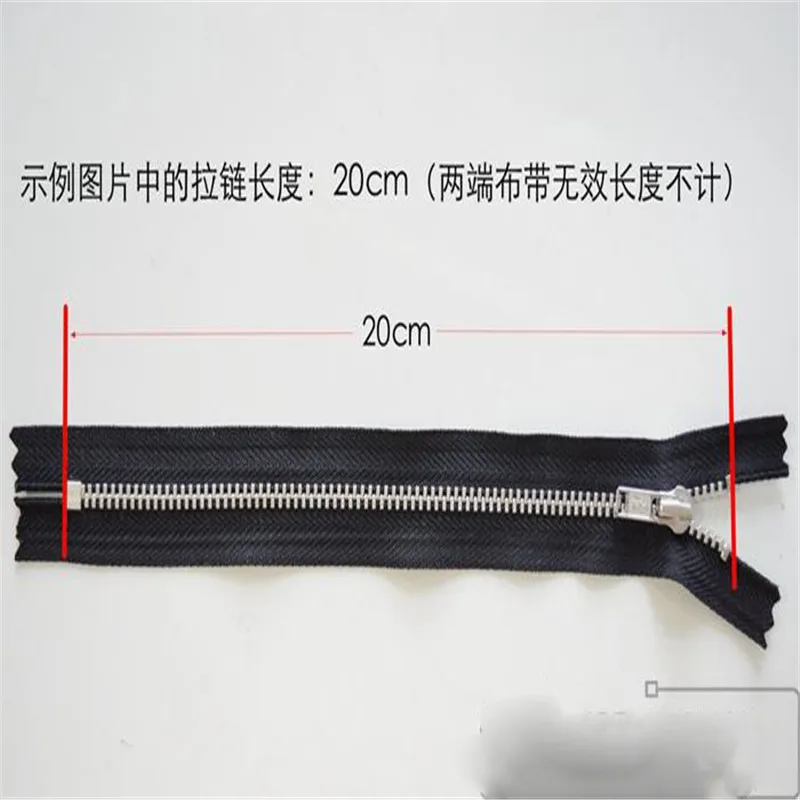 #3 Серебристые алюминиевые металлические зубья закрытая молния планка одежда