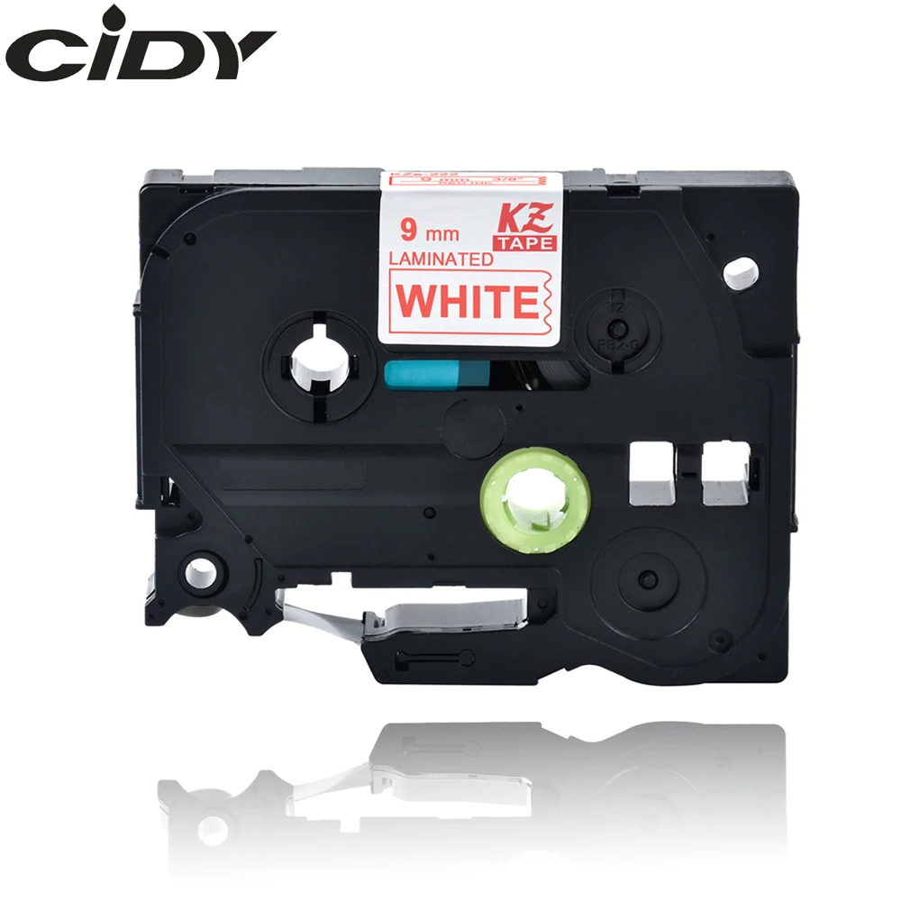 

cidy compatible TZe-222 TZE222 TZE 222 TZ 222 TZ222 Red on White 9mm*8m strong adhesive laminated label tape for brother printer