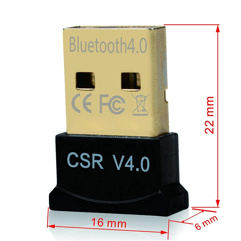 Мини USB беспроводной Bluetooth CSR 4,0 Двойной Режим адаптер ключ драйвер для Windows 10 8 7 Vista XP Linux PC V4.0 синий зуб адаптер