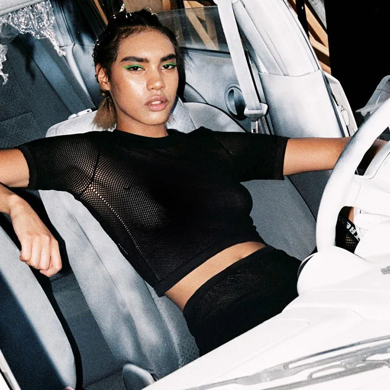 Европа и США 2019 новый летний сексуальный перспективный сетчатый повседневный