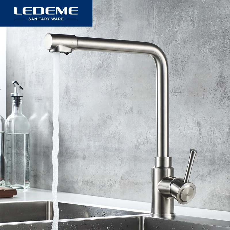 LEDEME смесители для кухни фильтр смеситель кран кухонная раковина на бортике 360
