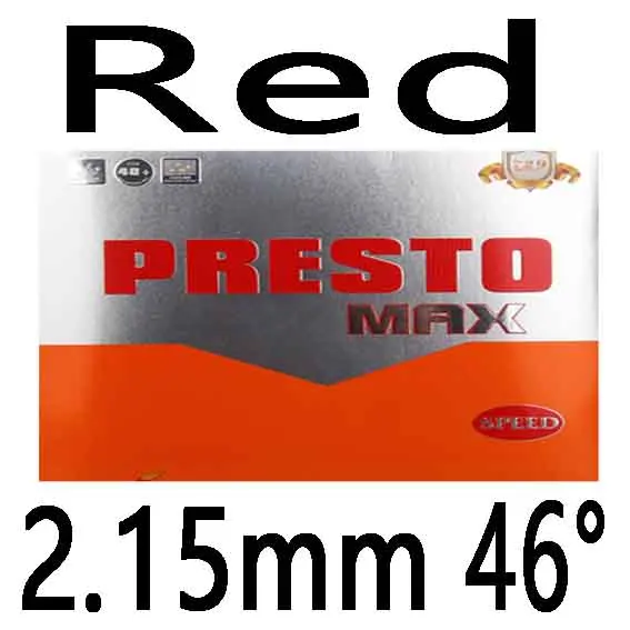 MAX SPD Red 2.1546 Friendship 729 PRESTO MAX( New) Spin / Speed(Non-tacky Rubber+ Macroporous Sponge) Table Tennis Rubber Ping Pong Sponge - Color: MAX SPD Red 2.1546