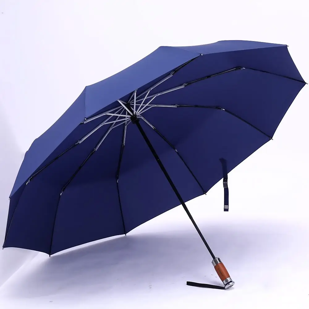 Dark blue Бренд, большой складной зонт от дождя 1,2 метров, деловые мужские автоматические зонты, ветрозащитный мужской зонт, темно-синий и черный - Цвет: Dark blue