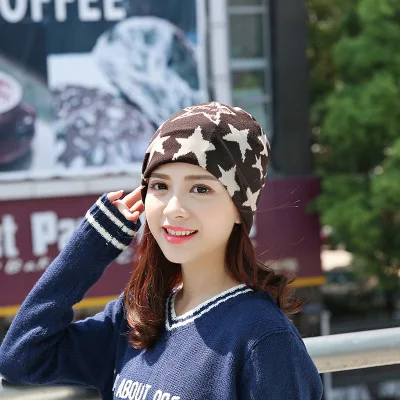

Outdoor ladies sport knittde hat hoods