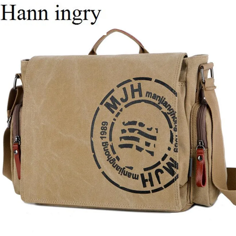 HANN INGRY 2021 горячая Распродажа винтажная сумка мессенджер новая холщовая