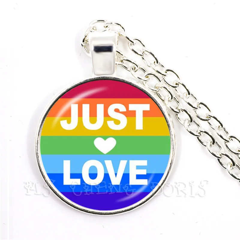 Ожерелье Just Love Rainbow для женщин и мужчин геев лесбиянок гордость с радужной