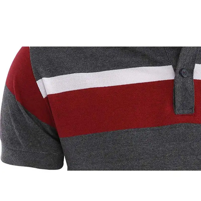 JeeToo черная полосатая Мужская рубашка с коротким рукавом хлопковая градиентная