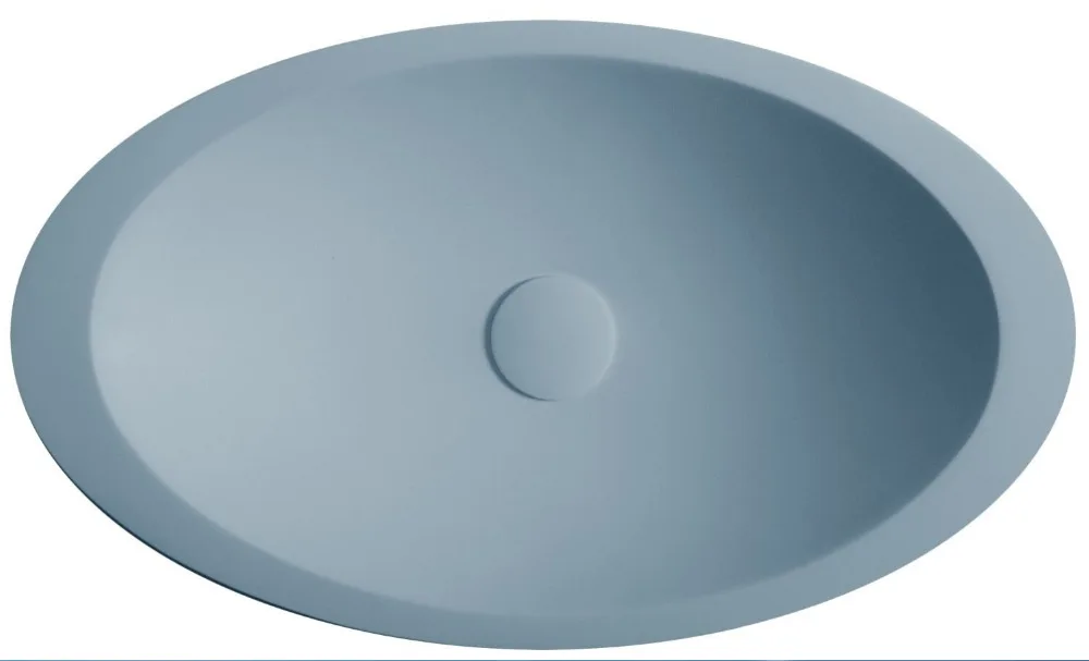 Ванная овальная раковина твердая поверхностная Смола столешница умывальник
