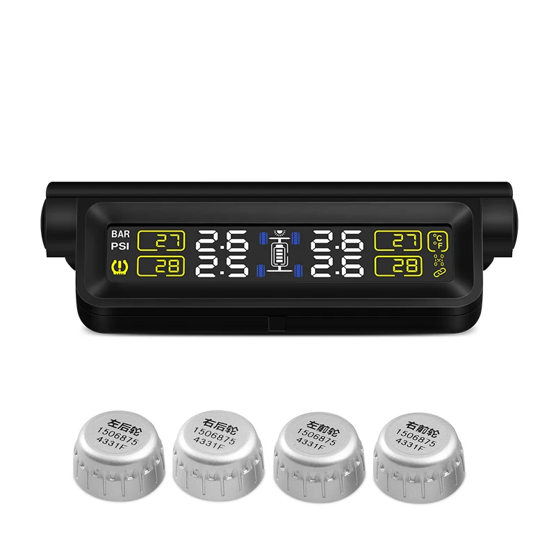 T680 WI Автомобильная TPMS система мониторинга давления в шинах Солнечная зарядка 4