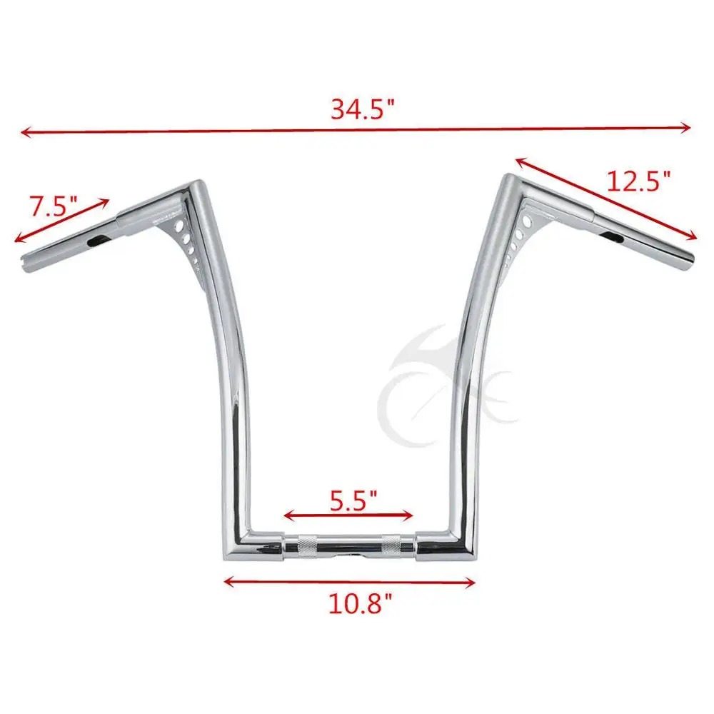 Мотоциклетные хромированные вешалки 10 &quot12&quot 14 &quot16&quot 18 &quotRise Ape руль для Harley Heritage