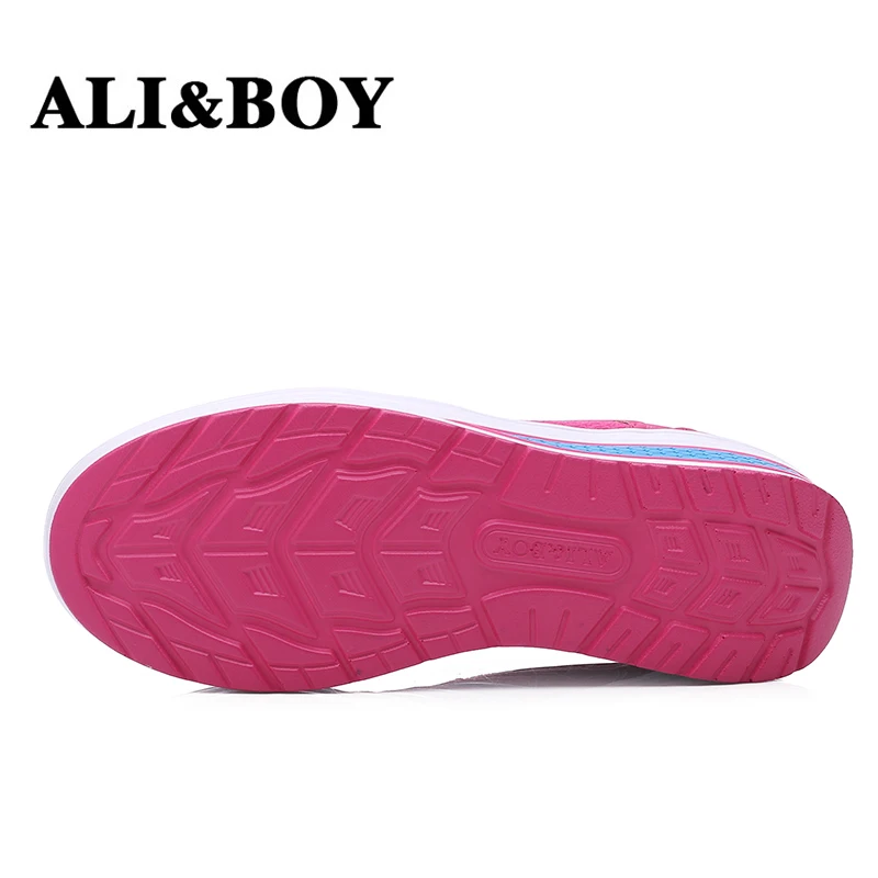 ALI & BOY/2017 летние кроссовки на танкетке прогулочная обувь дышащая сетчатая