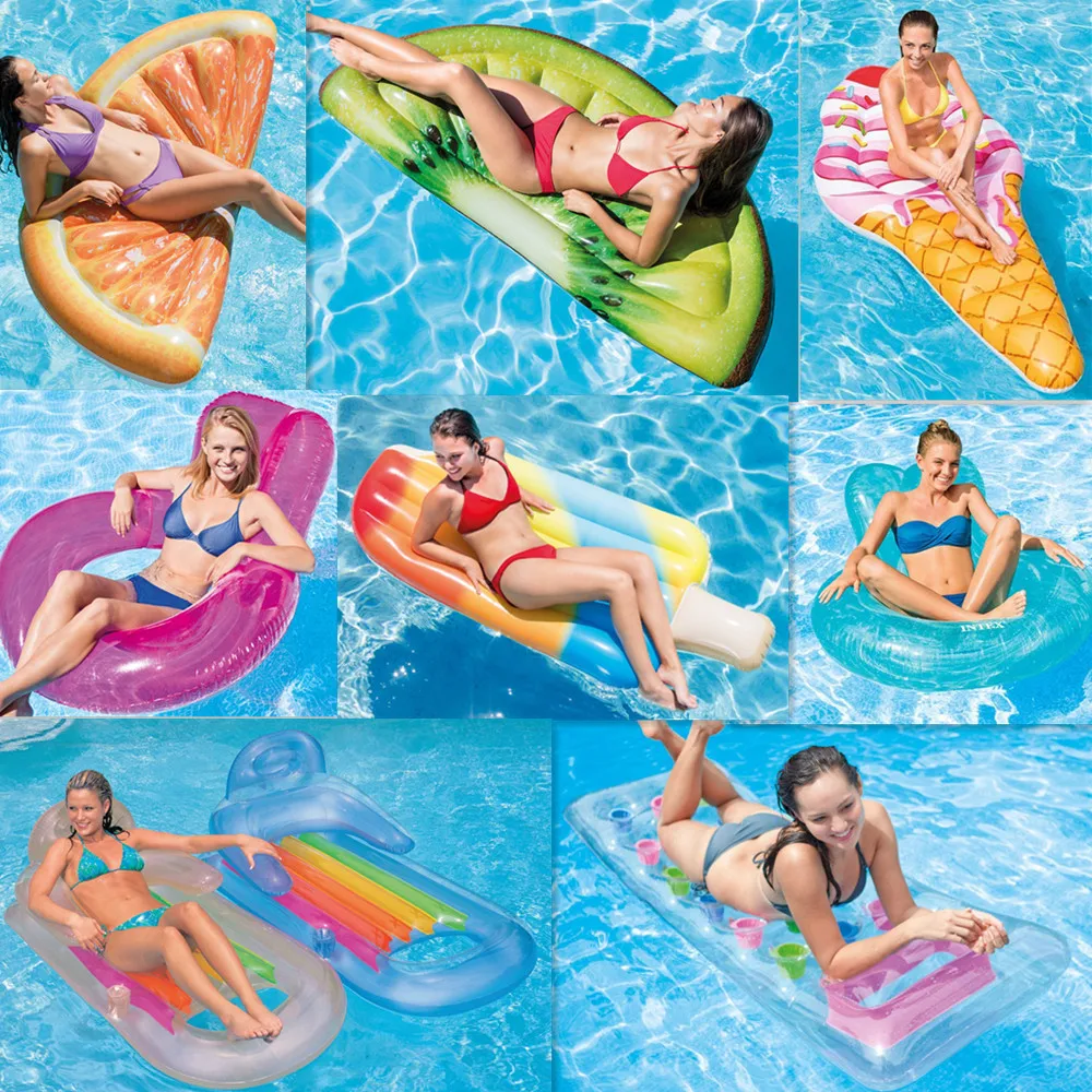 

Swimming Single Coupe Inflation Floating Bed Deck Chair Float Row Air Cushion Plate Aquatic Drift Chair Swimming Circle