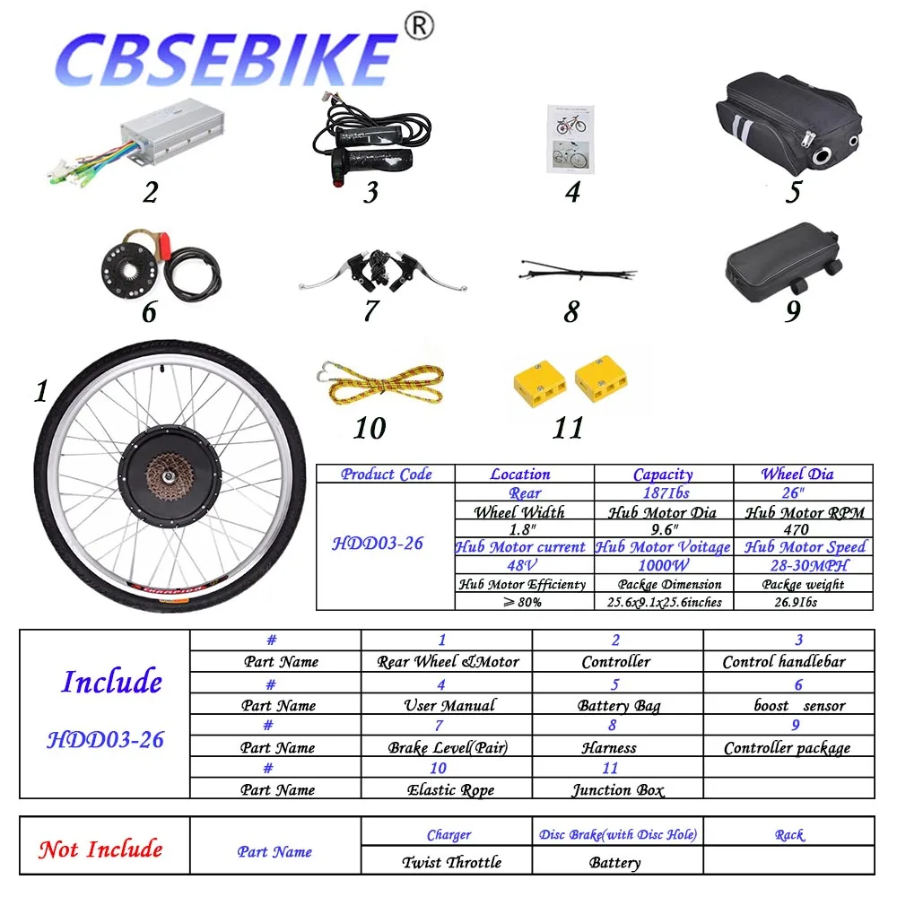 26inch 48v1000w HDD3 Ebike заднее колесо высокоскоростной конверсионный комплект 36v250w 36v500w 48v500w 48v1000w 26 дюймов ступица двигателя HDC01-26 - Цвет: 26inch 48v1000w HDD3