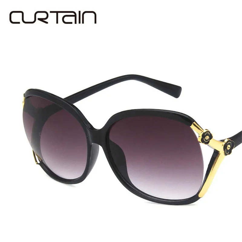 Занавес круглые Модные солнцезащитные очки оверсайз женские брендовые