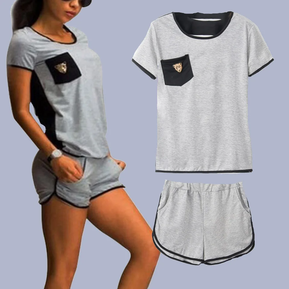 Мини шорты сексуальный порванный спортивный костюм с открытой спиной Conjunto De Dos