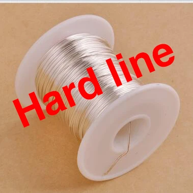 Hard Line 1 метр проволока из стерлингового серебра 925 пробы для ювелирных изделий и компонент 0,3/0,4/0,5/0,6/0,7/0,8/0,9/1,2 мм аксессуары для DIY - Цвет: Hard Line