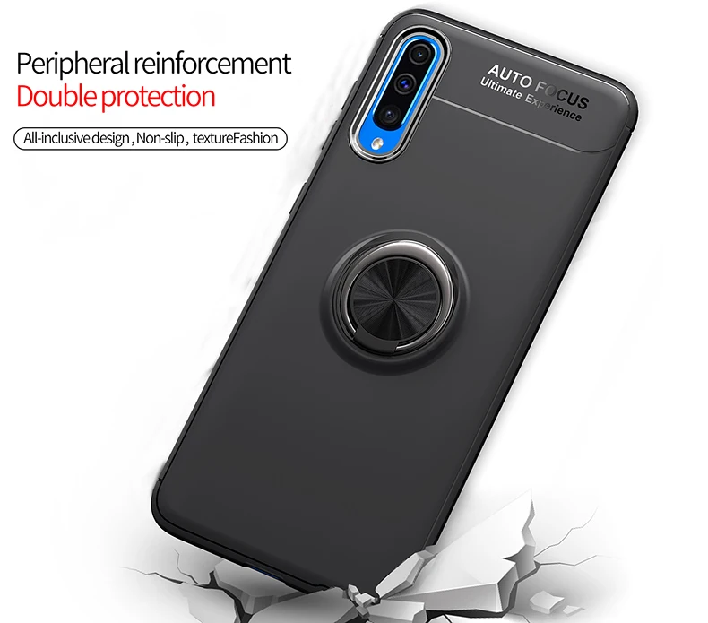 Магнитный автомобильный чехол-держатель для samsung Galaxy M10 M20 M30 M205F для samsung A20 A30 A40 A50 A70 A305F с кольцом на палец силиконовый чехол