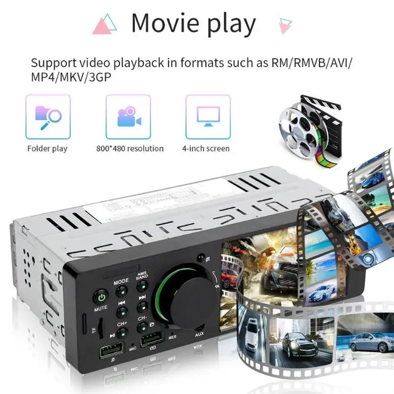 7805 1Din 4,1 дюймов TFT автомобильный стерео MP5 плеер FM радио BT4.0 USB AUX RCA с Xiaomi пульт дистанционного управления автомобиля mp4,mp5