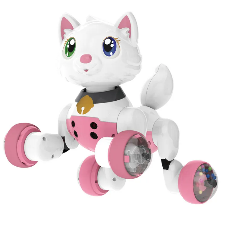 Pink without box Голосовое управление электронная собака кошка робот Смарт звучащий интерактивный танец поет ходьба щенок действие с жестами зондирования игрушки - Цвет: Pink without box