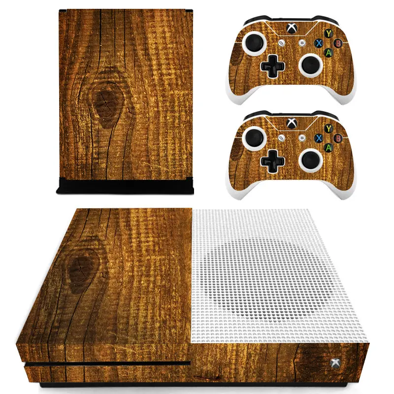 Дерево на заказ виниловая консоль Крышка для microsoft xbox One тонкая кожа наклейки контроллер защитный для xbox ONE S