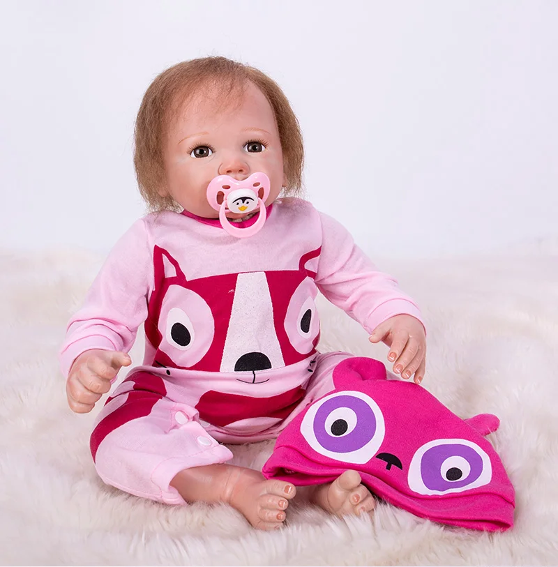 

50cm/19'' New Silicone Reborn Baby Doll Toys Newborn Girl Baby Doll Christmas Gift Birthday Gift Bathe Toy Girls Brinquedos