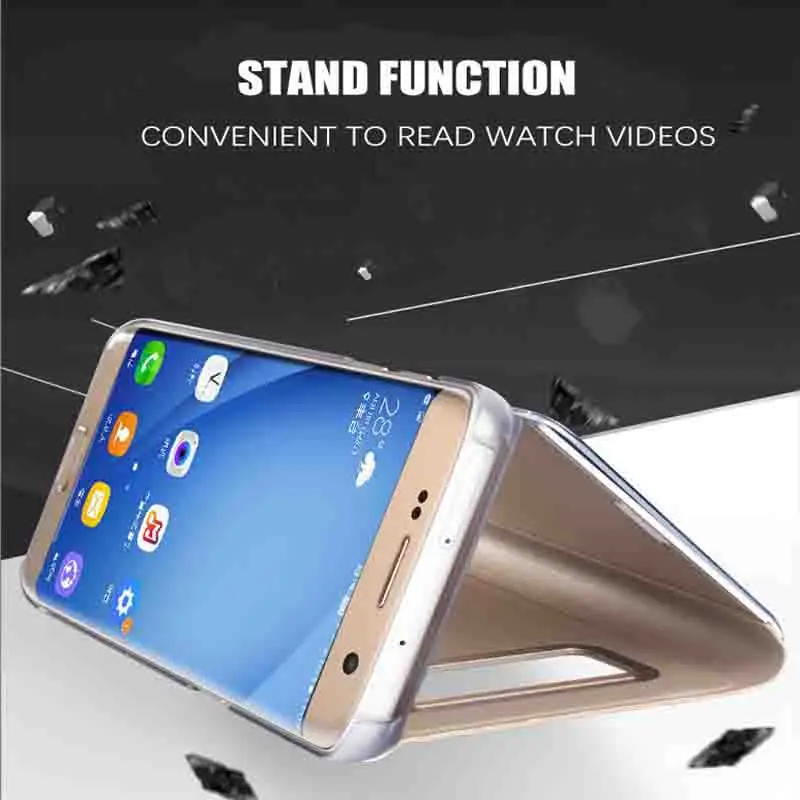 Зеркальный флип держатель Sinbeda для Samsung S8 S9 Plus Note 5 мобильный телефон S6 S7