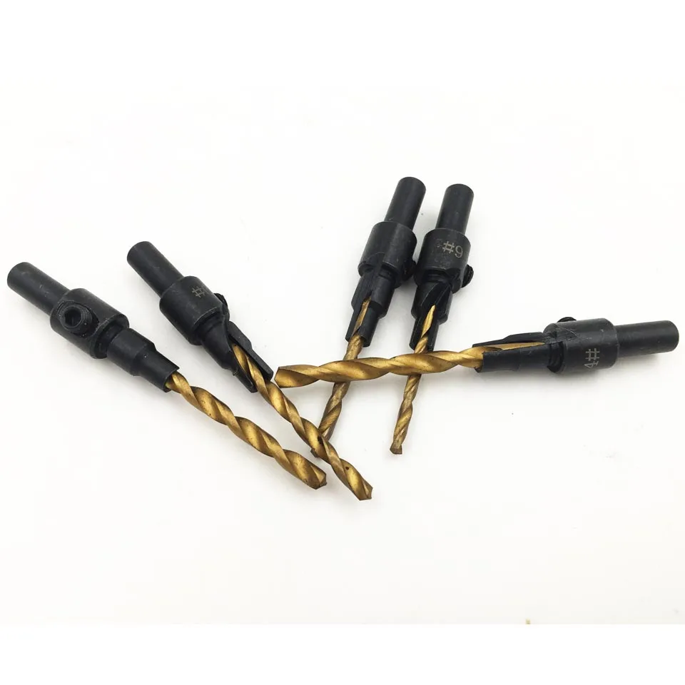 Сверла GOXAWEE из быстрорежущей стали с шестигранным хвостовиком 1/4 титановые