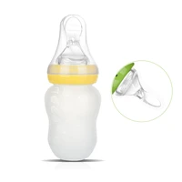 infant silica gel feeding bottle with spoon newborn baby kids food supplement rice cereal bottles and milk bottle 2 use in 1