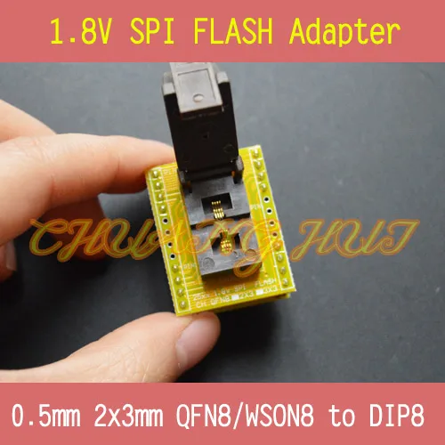 1.8V adapter for Iphone or motherboard 1.8V SPI Flash QFN8 2X3mm 0.5mm W25 MX25 can use on programmers such as CH2015