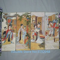 silk embroidery four screen embroidered ancient beauty painting cai wenji xi shi
