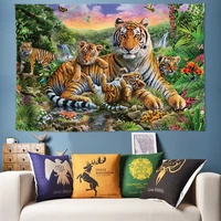 200300cm wild tiger tapestry animal wall hanging boho decor large tapestries wall art pictures for living room bedding sheets