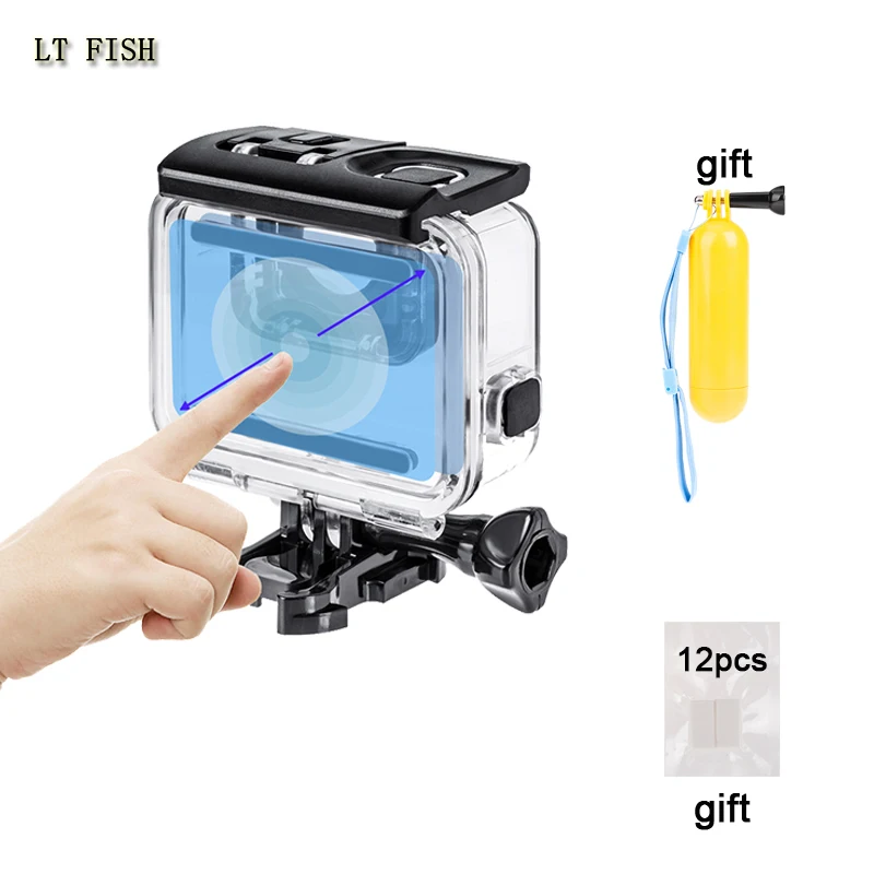 Lt рыбы для GoPro 5 Водонепроницаемый Корпус случае Сенсорный экран + плавучести