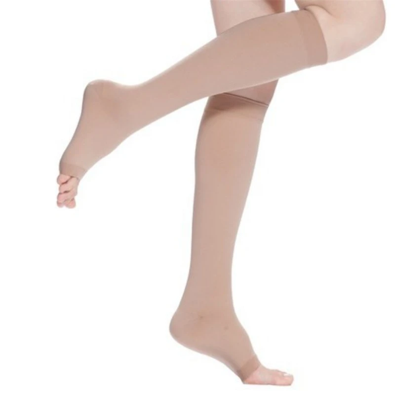 

Compression Knee high open toe Antifatigue Unisex Compression Flight Travel Anti-Fatigue Knee High Stockings