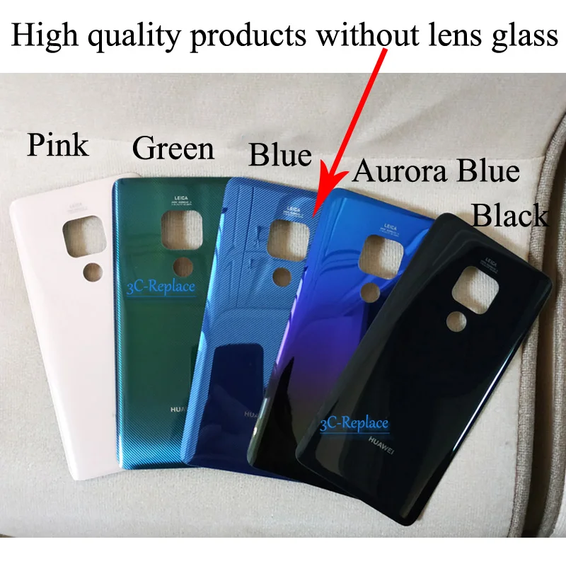 Для huawei Коврики 20 HMA-L09 HMA-L29 HMA-AL00 задняя Батарея крышка дверца батарейного Корпус задняя Стекло объектив Запасные части