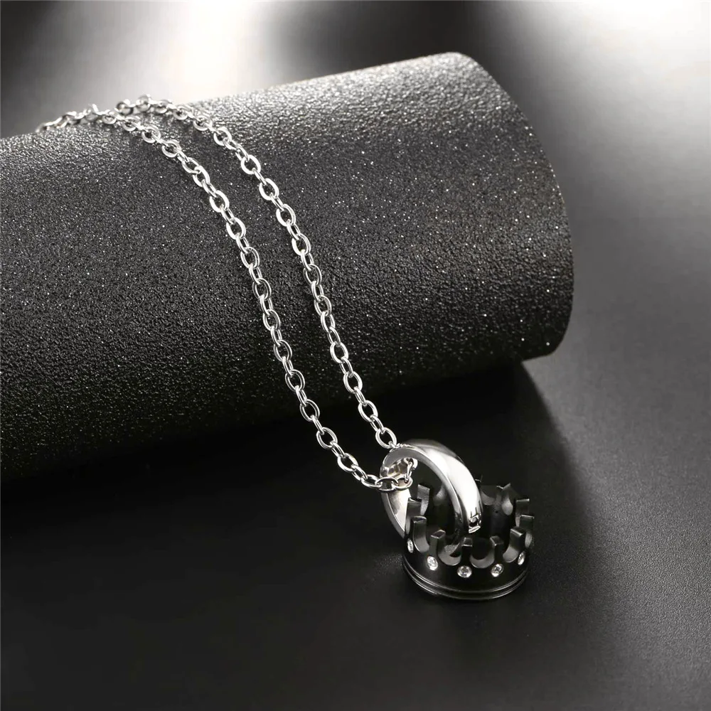 Ожерелье с короной для женщин и мужчин ювелирное изделие из розового