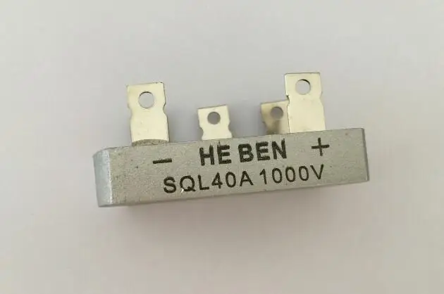

5pcs three-phase rectifier bridge rectifier SQL40A 1000V Metal Case Bridge Rectifier 32*60mm