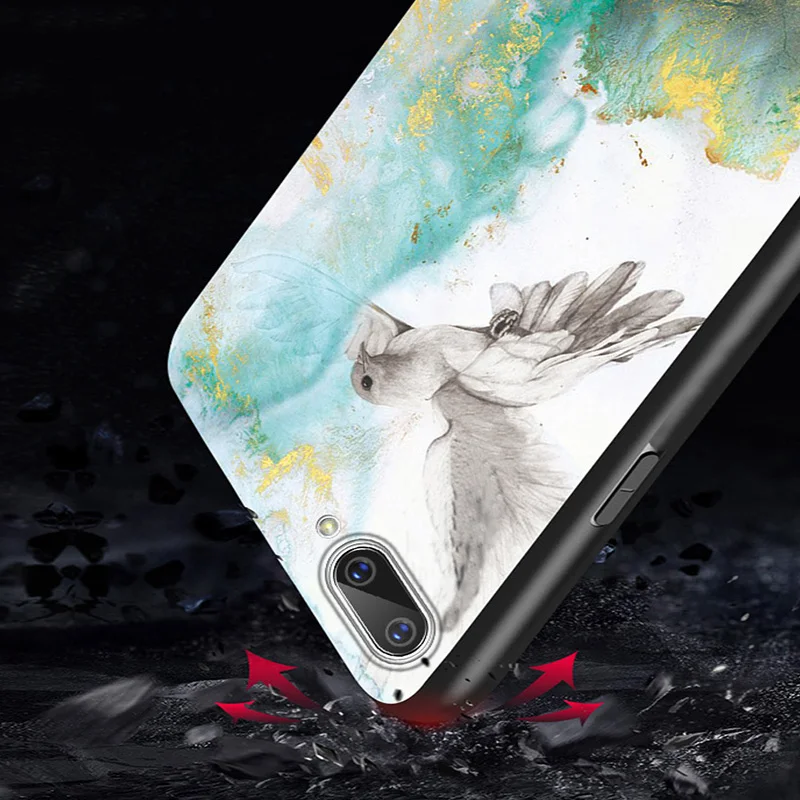 FLOVEME чехол из мраморного стекла для iPhone X XR XS MAX роскошный мягкий 7 8 6 6s Plus чехлы