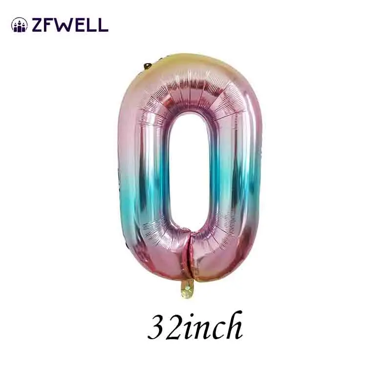 ZFWELL 32 дюймов алюминиевая пленка градиентный цифровой Воздушный шар День