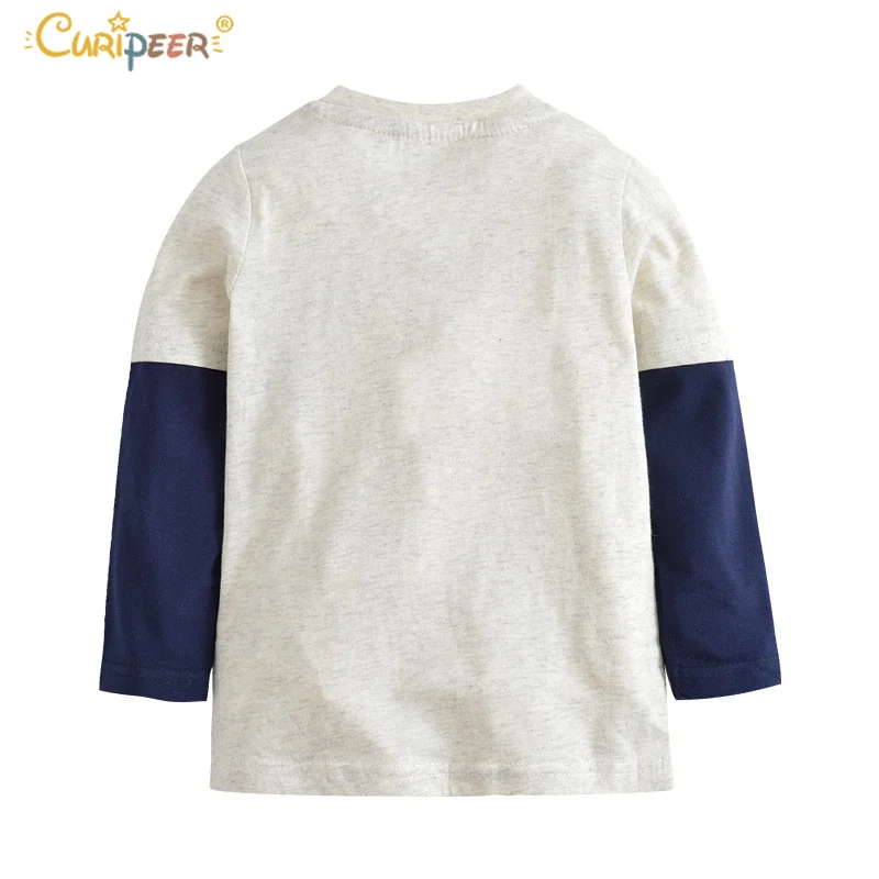 Baby Boys T-Shirt Children Clothing 2019 Dinosaur Clothes Long and Short Sleeve Tops Kids T-shirts for Boy Sweatshirt | Детская одежда