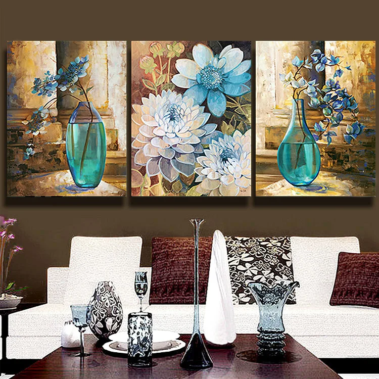 Baiufor 3 шт. алмазная живопись цветы картины стразами Алмазная мозаика полная