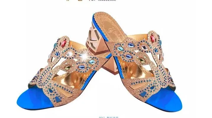 2017 new summer female diamond sandals women's shoes mouth cool slippers thick with hollow flat flip flop | Обувь