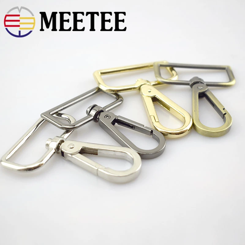 4 шт. Meetee Чемодан Пряжка 16/20/26/32/38 мм сумки на ремешке металлические карабины воротник Пряжка Карабин DIY Швейные ключ пуговицы с цепочкой