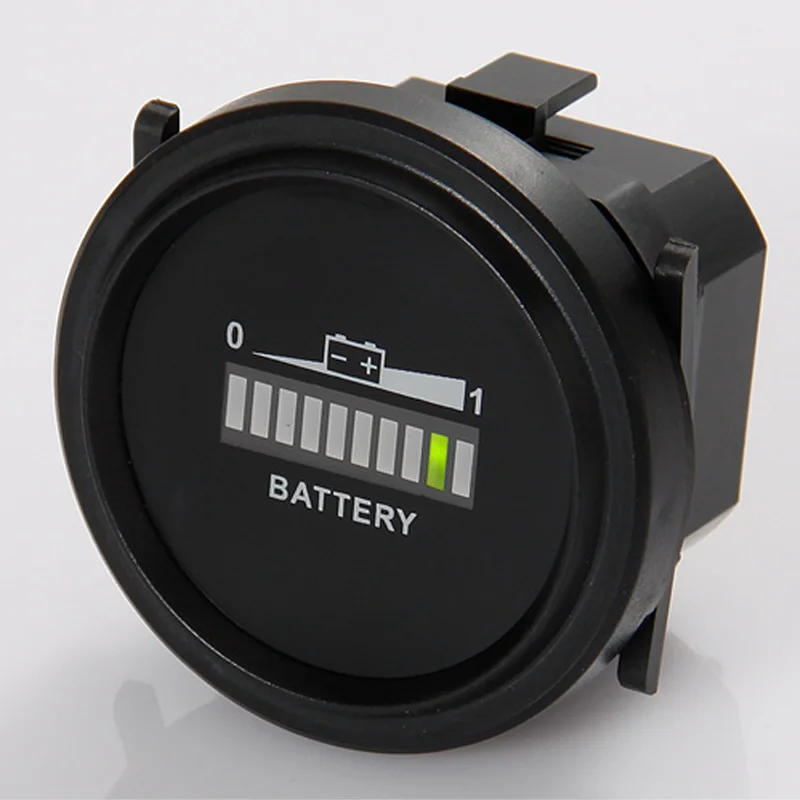 

Round ACID LED Level Battery Indicat Storage Battery Indicator Hour Meter Counter for Lawn Care or Floor Care Equipment 12V 24V