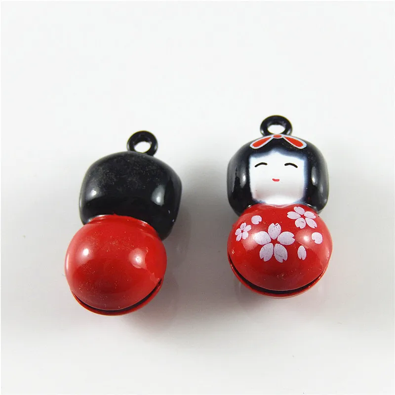 GraceAngie 5 шт. Красочные Подвески из сплава Мультяшные девушки Подвеска колокольчик