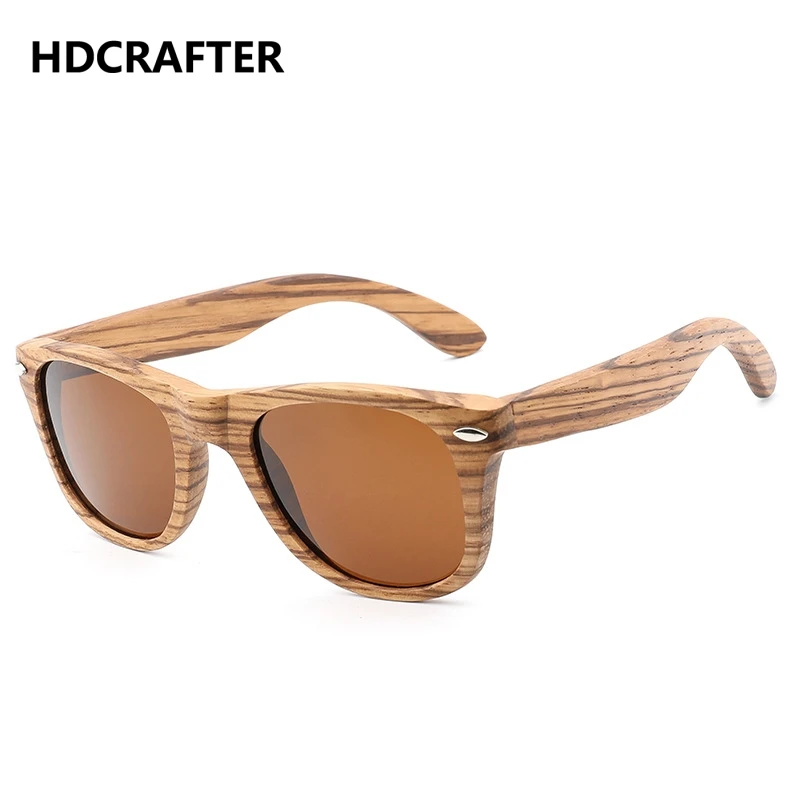Женские деревянные солнцезащитные очки HDCRAFTER классические поляризационные в
