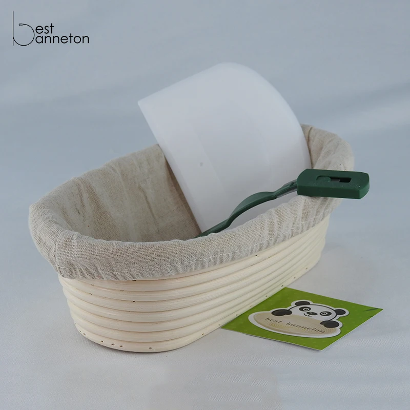 Лучший 10-дюймовый Овальный баннетон корзина для хлеба набор-французский