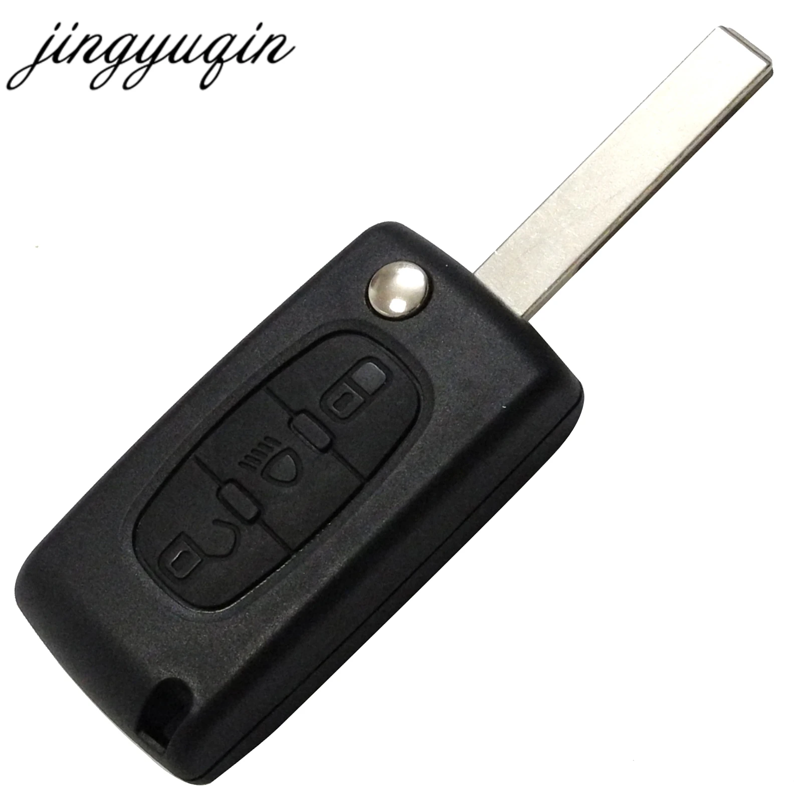 Jingyuqin для Citroen C2 C3 C4 C5 C6 C8 люк купе 3 кнопки флип чехол для дистанционного ключа от машины крышка оболочки Fob VA2/HCA лезвие символ светильник